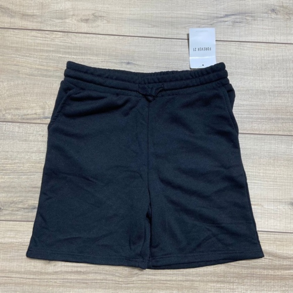 Forever 21 Kids Drawstring Sweatshorts‎ Unisex Size 7/8 Black